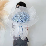 V2023 Blissful Hydrangea Bouquet – Pink / Blue (Fresh Flower) (Johor Bahru Delivery)