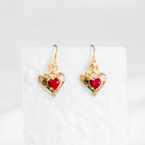 Rogue Red Gem Heart Necklace Earring Set (Nationwide Delivery) - Valentine's Day Flowers & Gifts 2025