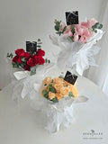 Scentales Minimalist Red Rose Flower Bouquet with Vase (Klang Valley Delivery)