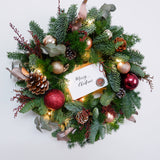 Winter Wonderland X'mas Wreath with LED Fairy Lights