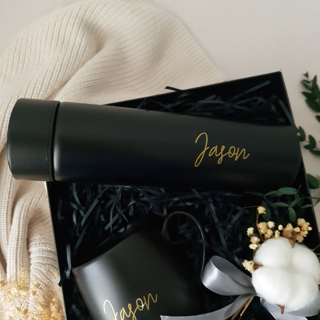 [Corporate Gift] Personalized Black Smart Flask and Mug Set (West Mala ...