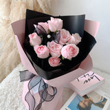 QiXi Pink Noir Rose Flower Bouquet (Johor Bahru Delivery Only)