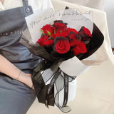 QiXi Nightfall Rose Flower Bouquet (Johor Bahru Delivery Only)