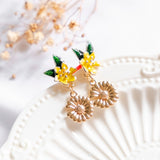 Daisy Yellow Flower Handmade Earring (Nationwide Delivery)