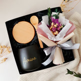 [Corporate Gift] Personalized Black Mug & Bouquet (West Malaysia Delivery Only)