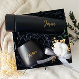 Personalized Black Smart Flask and Mug Set (Nationwide Delivery)