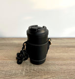 Leather Cup Sleeve Holder with Chain