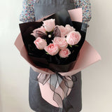 QiXi Pink Noir Rose Flower Bouquet (Johor Bahru Delivery Only)