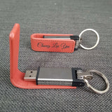 8G Metal Pendrive with Personalized Leather Sleeve