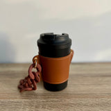 Leather Cup Sleeve Holder with Chain