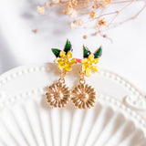 Daisy Yellow Flower Handmade Earring (Nationwide Delivery)