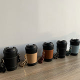 Leather Cup Sleeve Holder with Chain