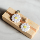 Dazzling Daisies Flower Dangling Handmade Polymer Clay Earring | (Nationwide Delivery)