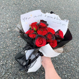 QiXi Nightfall Rose Flower Bouquet (Johor Bahru Delivery Only)