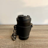 Leather Cup Sleeve Holder with Chain