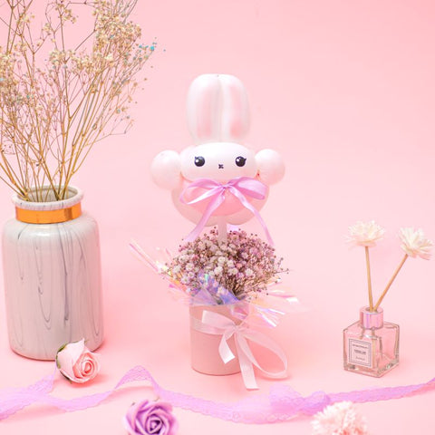 Mini Balloon Bunny Flower Box (Fresh Flower) | Klang Valley Delivery