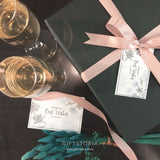 Personalized Champagne Glass Set 7Oz (Design CG08) | Nationwide Delivery