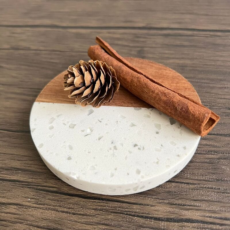 Personalised Quartz Stone Coaster Set Round (Nationwide Delivery) Giftr Malaysia's Leading