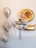 Signature Helium Bubble Balloon and Number Foil Balloon Set (Kuching Delivery Only)