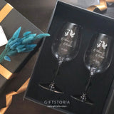 Personalized Wine Glass Set 15oz (Design CG09) | Nationwide Delivery