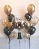 Signature Helium Bubble Balloon with Two Helium Classic Balloon Bundle (Kuching Delivery Only)