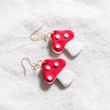 Mushroom Handmade Polymer Clay Earring | (Nationwide Delivery)