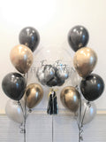 Signature Helium Bubble Balloon with Two Helium Classic Balloon Bundle (Kuching Delivery Only)