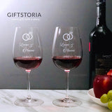 Personalized Wine Glass Set 15oz (Design CG06) | Nationwide Delivery