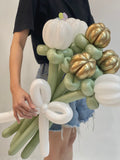 Balloon Tulips Flower Bouquet | White Gold Series (Klang Valley Delivery)