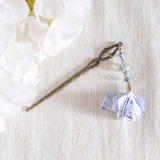 Modern Oriental #7 Flower Blue Hair Chopstick/Bookmark