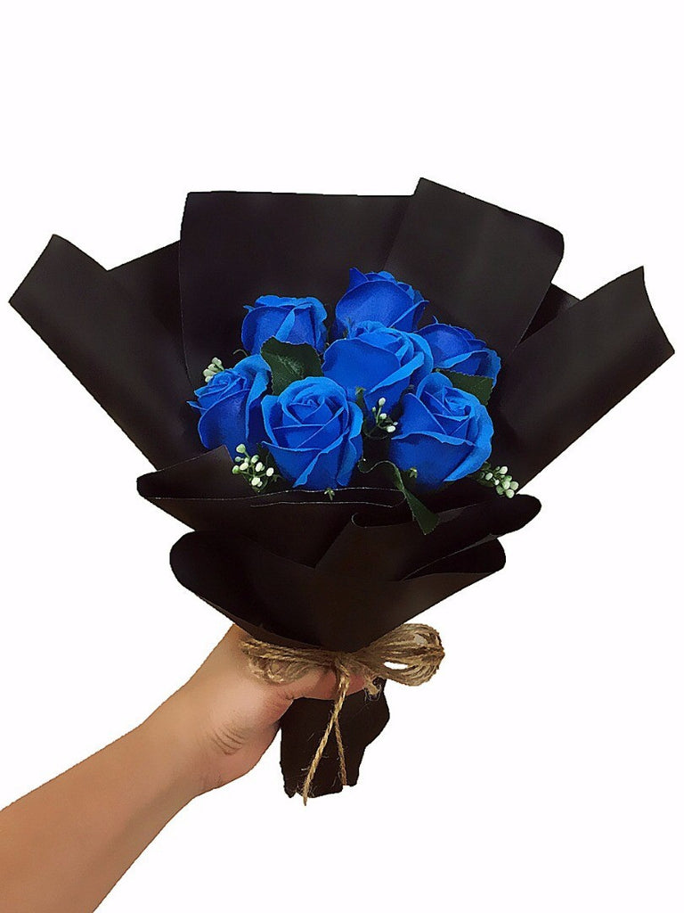 Blue Soap Rose Flower Bouquet