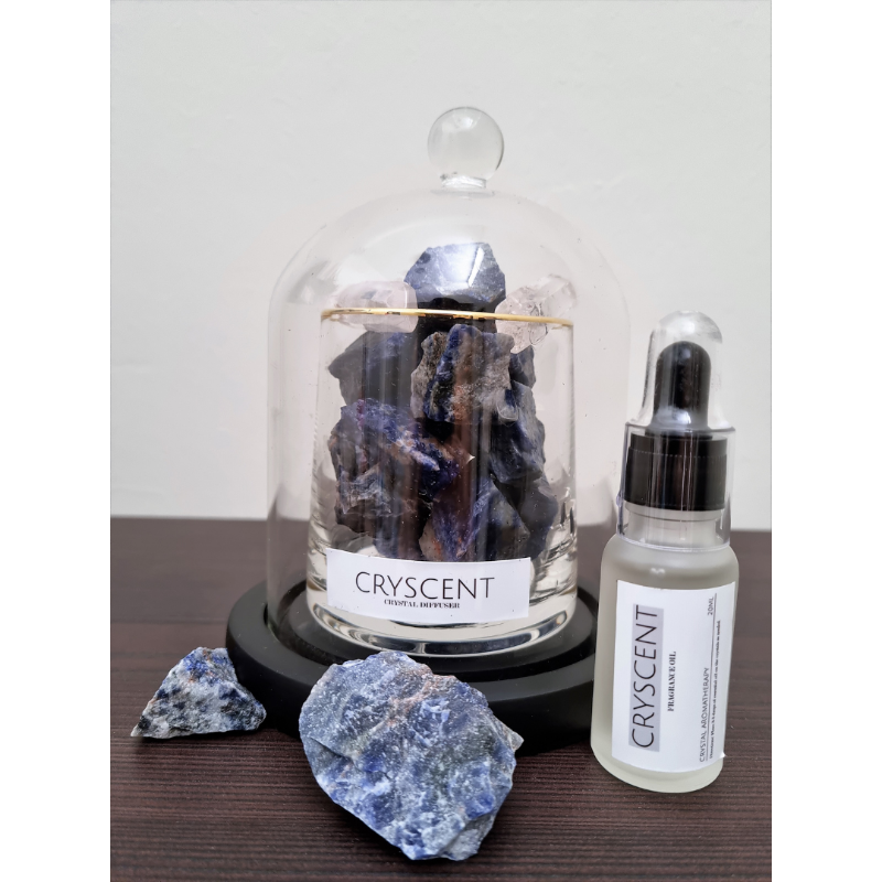 Cryscent Premium Crystal Aromatherapy with Blue Apatite Set (Nationwide Delivery)