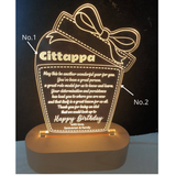 Personalized Wooden LED Lamp (Gift Box Design) | (Nationwide Delivery)