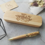 Personalised Wood Pen & Case