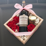 Romantic Red Wedding Wine Gift Box (Christmas 2021) | (Klang Valley Delivery Only)