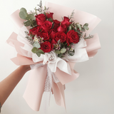 Maegan Red Roses Flower Bouquet  | (Klang Valley Delivery)