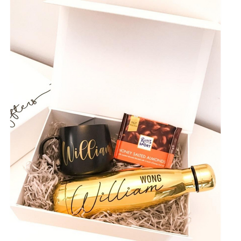 Personalised Stainless Steel Thermal Flask & Mug Gift Set (Nationwide Delivery)
