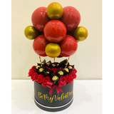 Hot Air Balloon with Ferrero Rocher and Flower