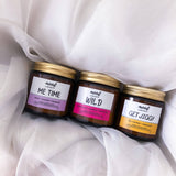 Trio Soy Candles + Premium Flower Bouquet |Luxe Gift (Klang Valley Delivery)
