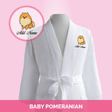 Personalised Premium Bathrobe: Baby Pomeranian (Nationwide Delivery)