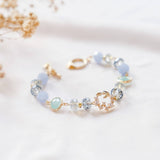 Springtime Crystal Blue Gold Bracelet