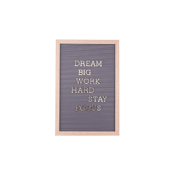 Letter Board - Wood Frame with Grey Plastic (Nationwide Delivery ...