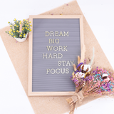 Letter Board - Wood Frame with Grey Plastic (Nationwide Delivery)