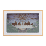 Light Box - Jewel Vortex Waterfall Paper Cut (Bamboo Frame) (Nationwide Delivery)