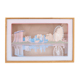 Light Box - Singapore Flyer Paper Cut (Bamboo Frame) | Nationwide Delivery