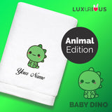 Personalised Towel Baby Dino