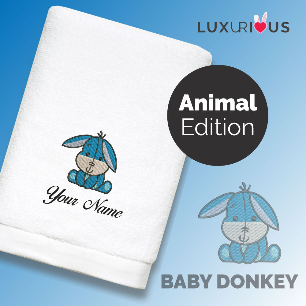 Personalised Towel Baby Donkey
