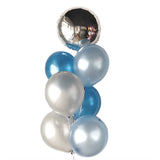 Baby Blue Metallic Latex balloon Bunch