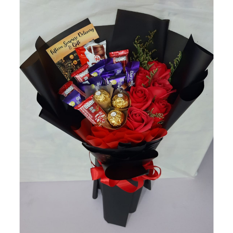 Chocolate and flower bouquet deals