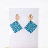 Tile Treasure Bahaman Blue Sea Handmade Polymer Clay Earring | (Nationwide Delivery)